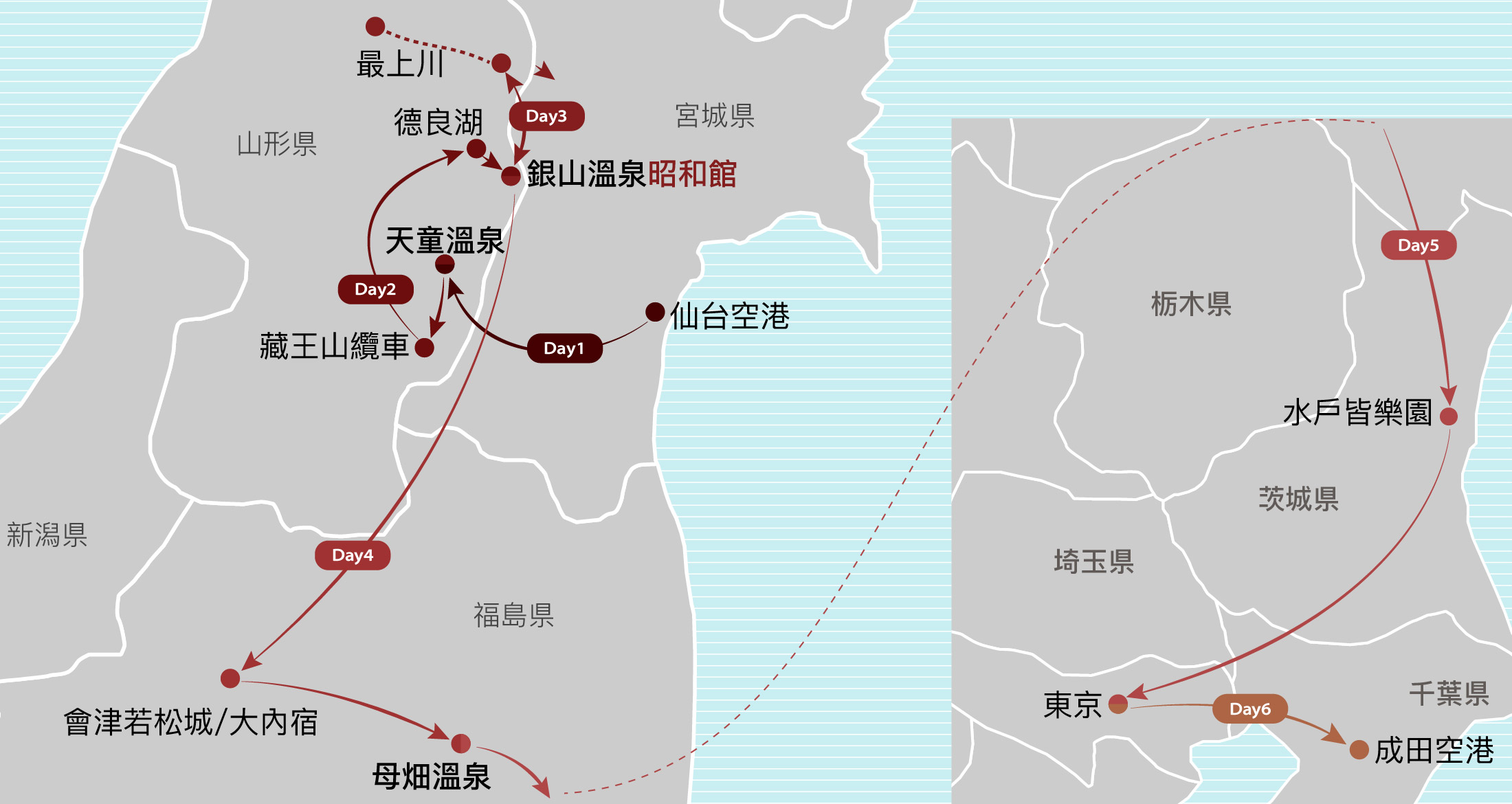銀山溫泉昭和館二連泊6日