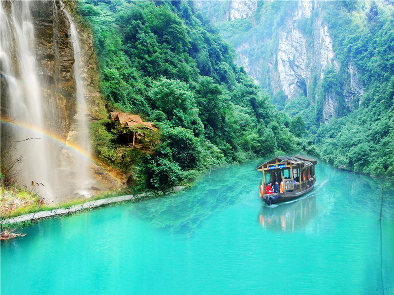 中國張家界大峽谷 遊船