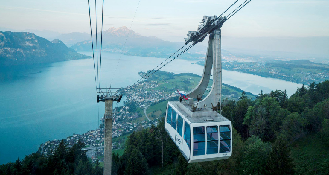 瑞士瑞吉山 纜車